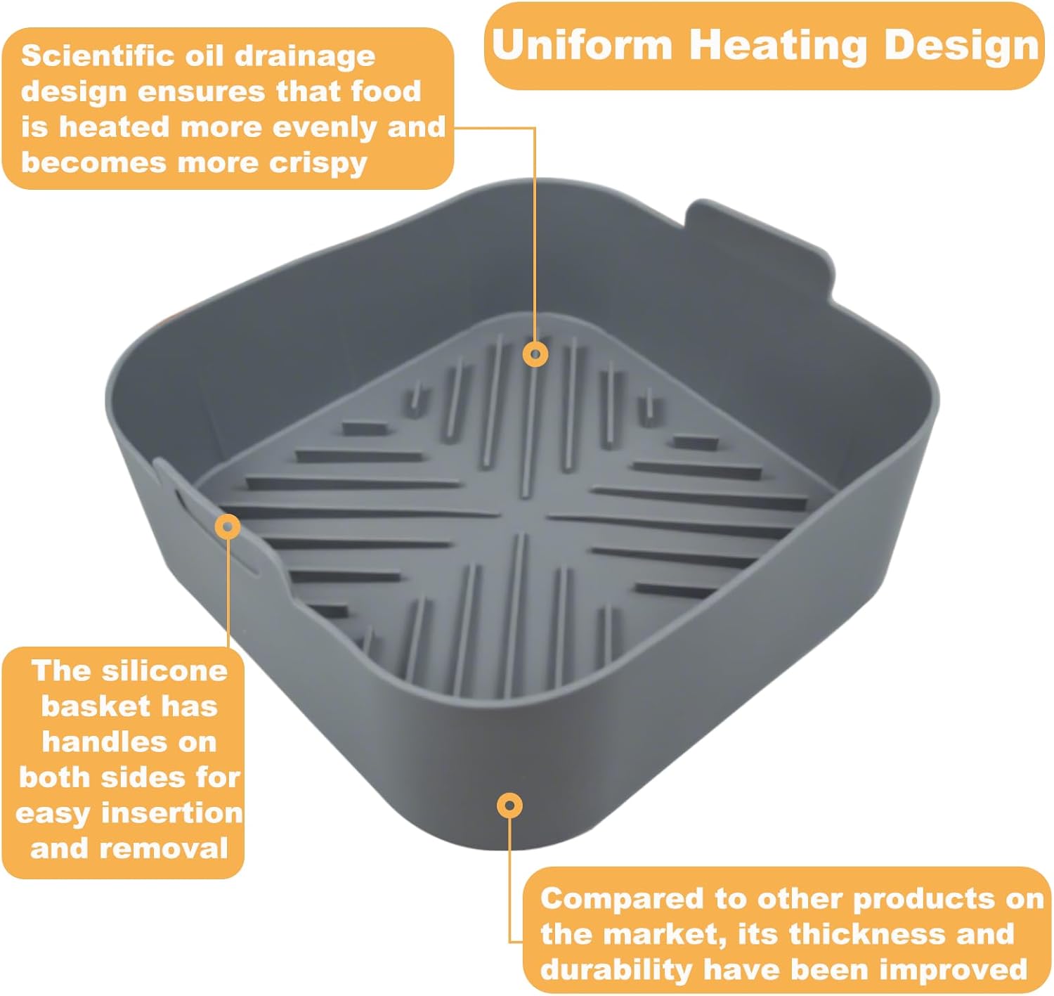 Non-stick 8.2inch Air Fryer Si - Air Fryer Silicone Pot Liner review and price