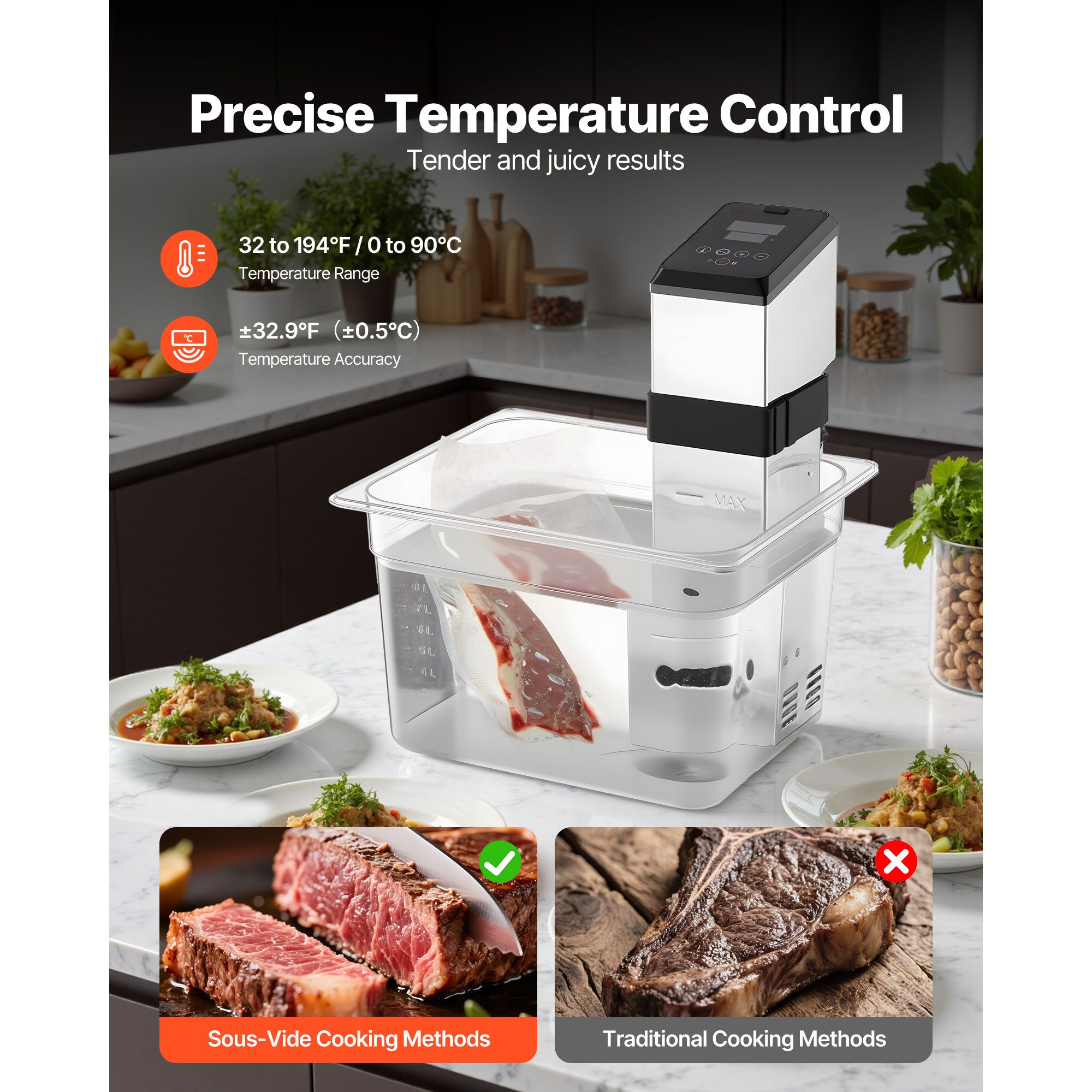 1500W Sous Vide for Precision  - Digital Sous Vide Precision Cooker review and price