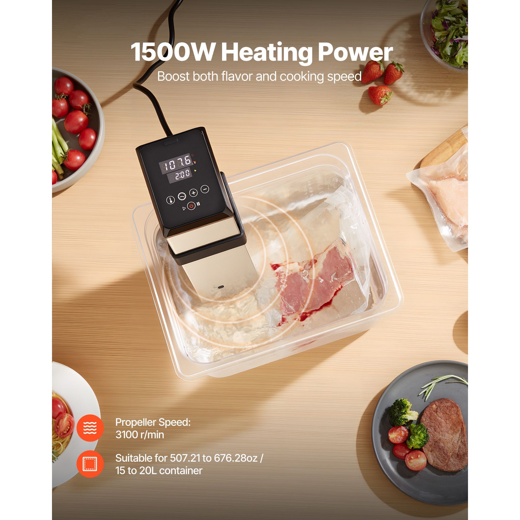 1500W Sous Vide for Precision  - Digital Sous Vide Precision Cooker review and price