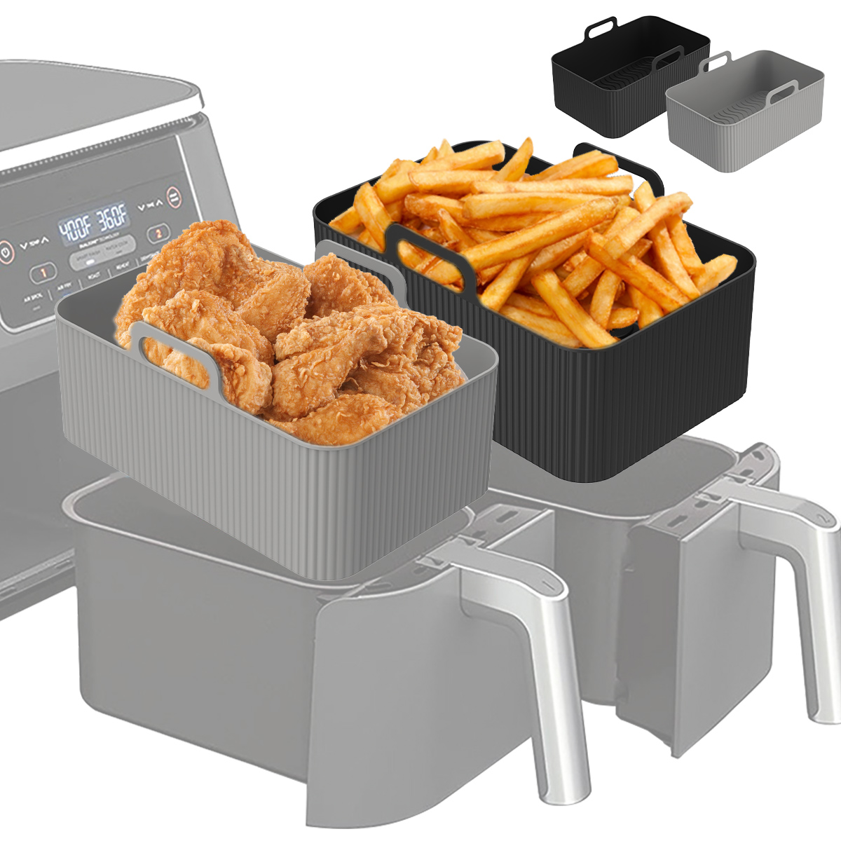 Silicone Air Fryer Liner for N - Air Fryer Silicone Pot Liner review and price