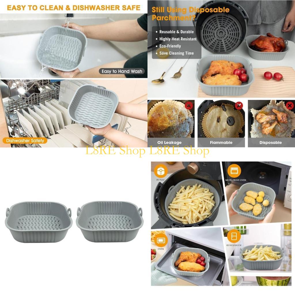 L8RE Pack of 2 Silicone Pot Li - Air Fryer Silicone Pot Liner review and price