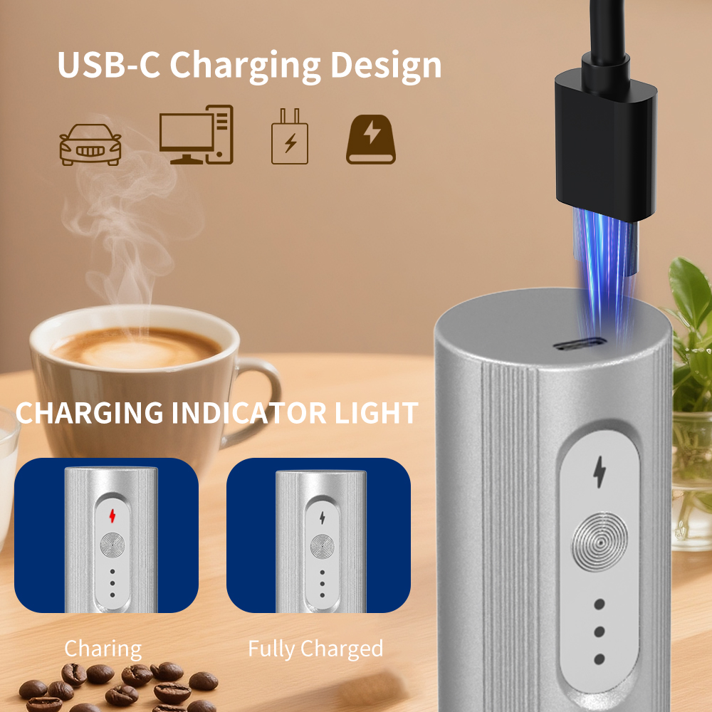 Cliton Electroplated Silver US - Electric Milk Frother Handheld review and price
