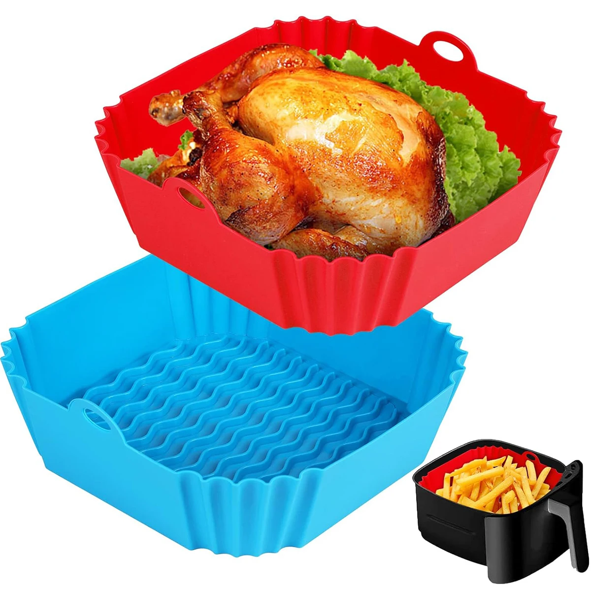 Air Fryer Silicone Liners Pot, - Air Fryer Silicone Pot Liner review and price