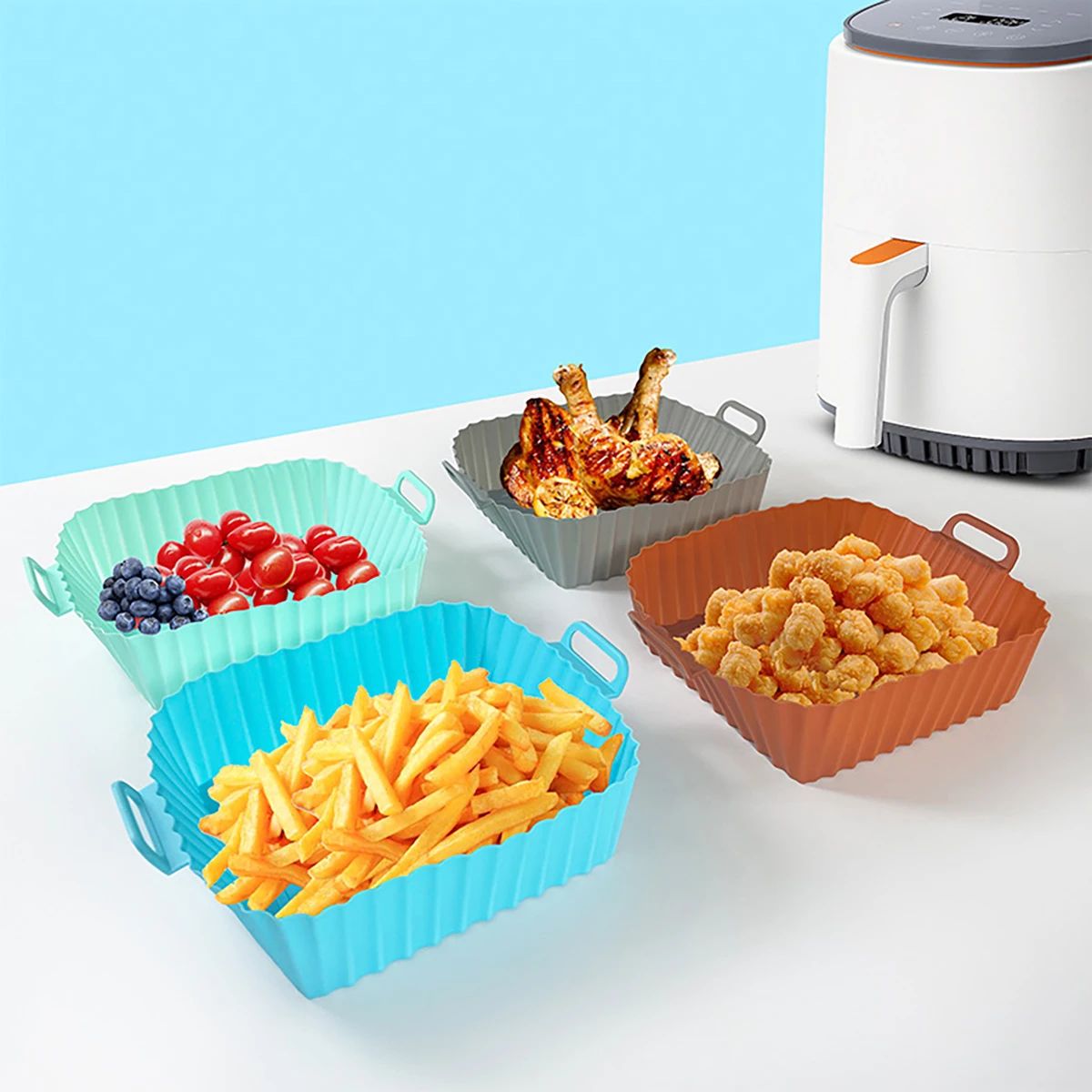 Silicone Fryer Mold Air Fryer  - Air Fryer Silicone Pot Liner review and price